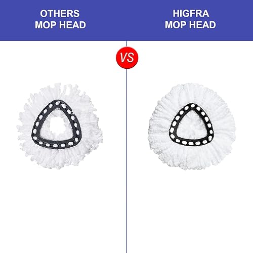 Miniatura 2 de Cabezal de repuesto para trapeador giratorio, paquete de 6 repuestos compatibles con trapeadores giratorios Ocedar triangular, repuesto de mopa Rojo