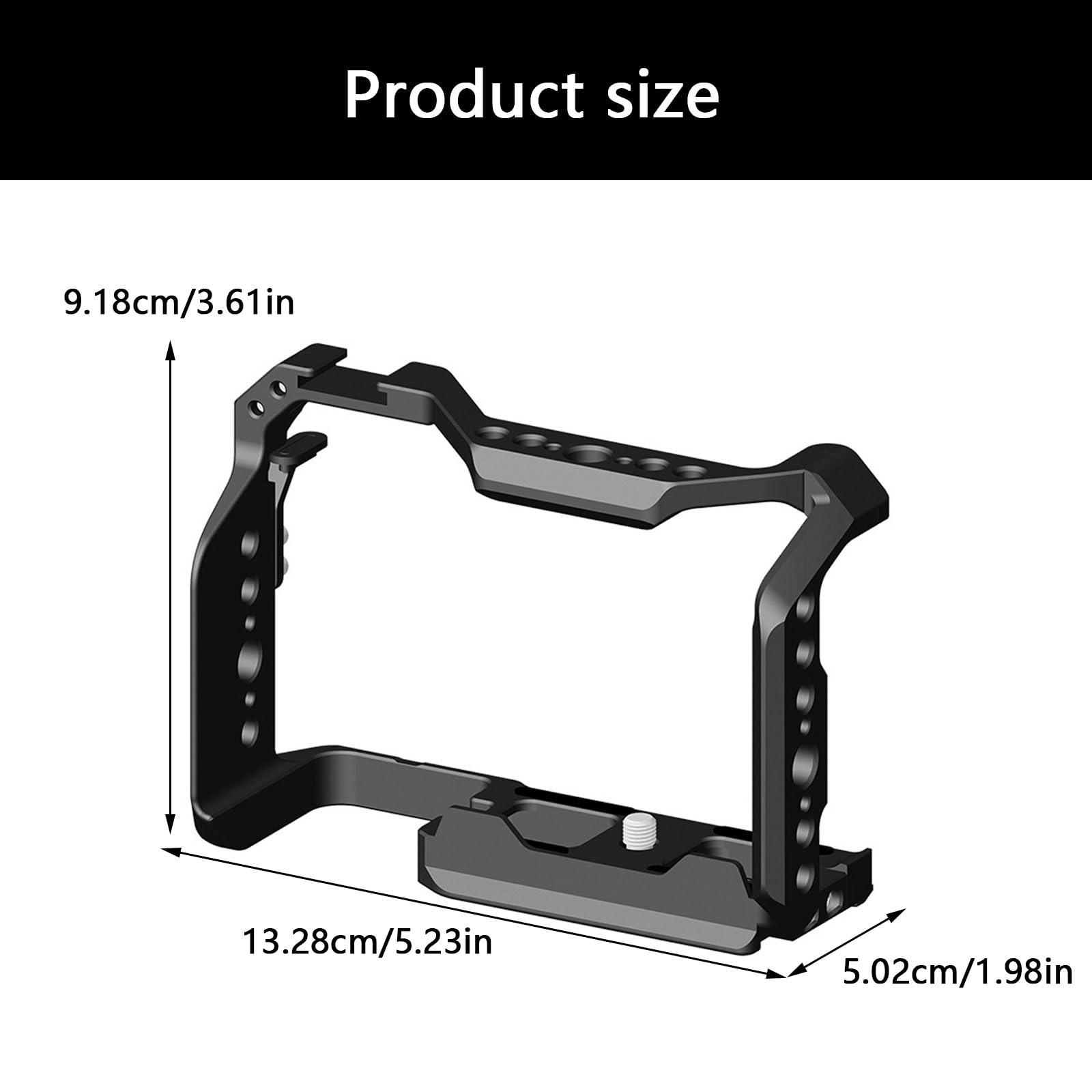 Cage légère pour appareil photo reflex numérique de qualité aéronautique - Système de montage universel pour équipement de photographie professionnel, studio, utilisation en extérieur