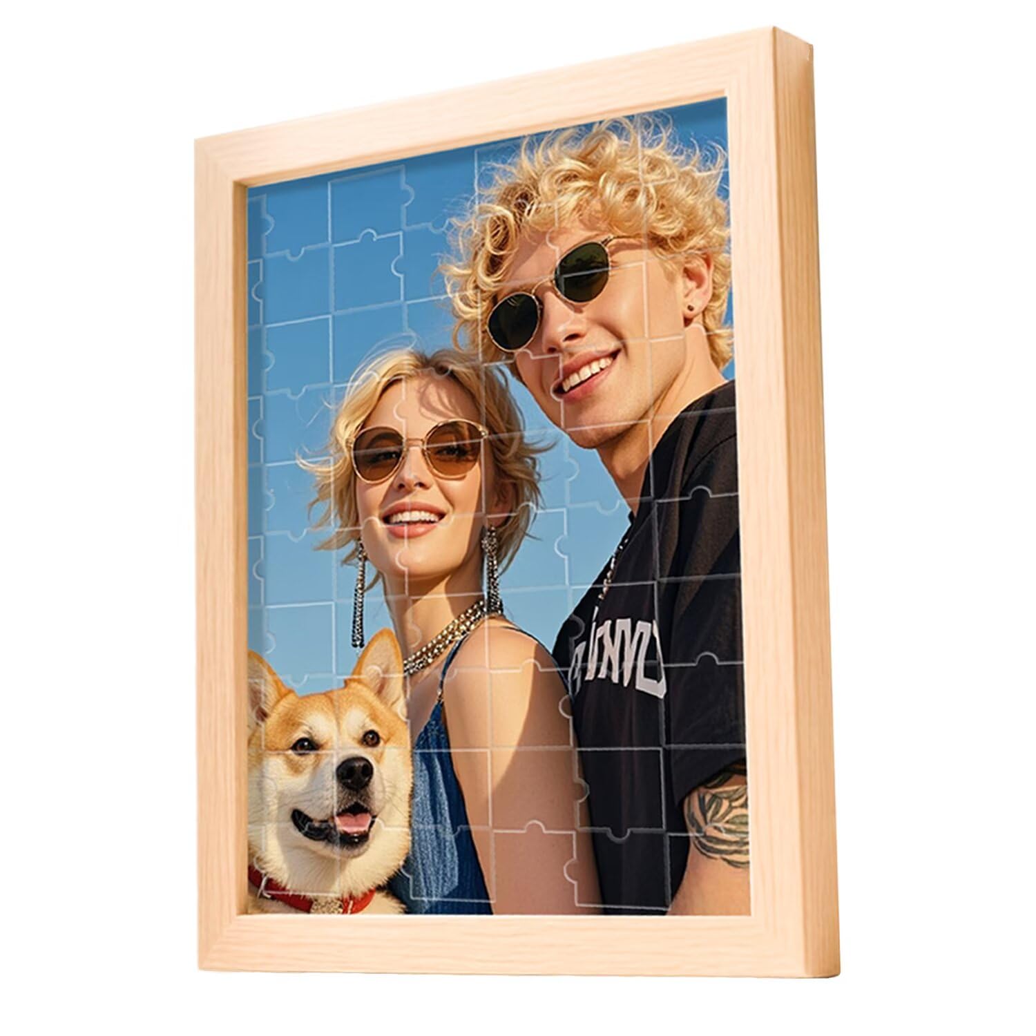 LANZOL Personalised Jigsaw Puzzle Custom Photo with Frame, 35 Pieces Pets, Portraits, Landscapes Image Ideas Gifts for Family Friend Loved (Horizontal 15x10CM)