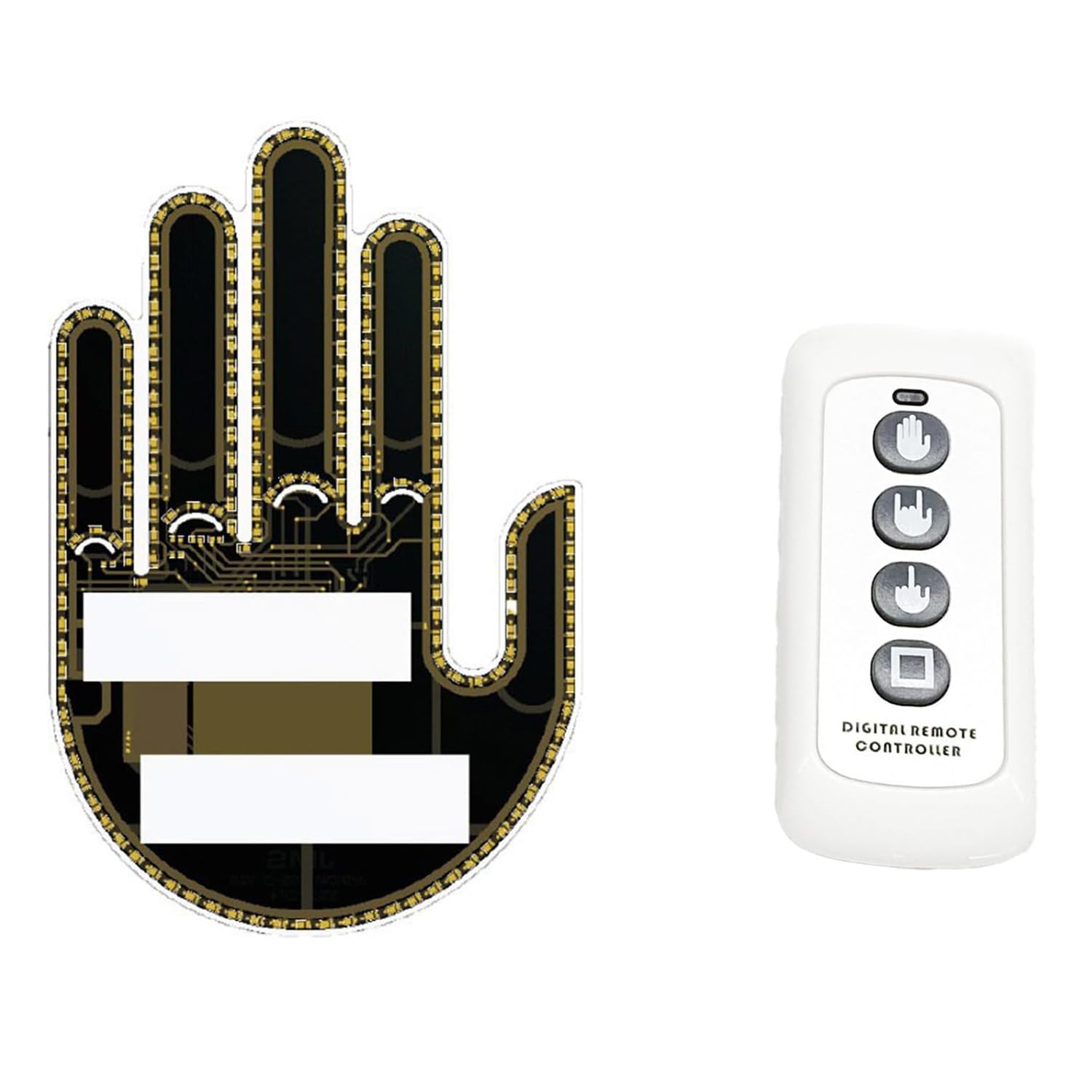 Luce A Dito Per Auto Con Telecomando - 3 Gesti A LED, Arancione, Per Lunotto Posteriore, Decorazione Auto - Foto 4