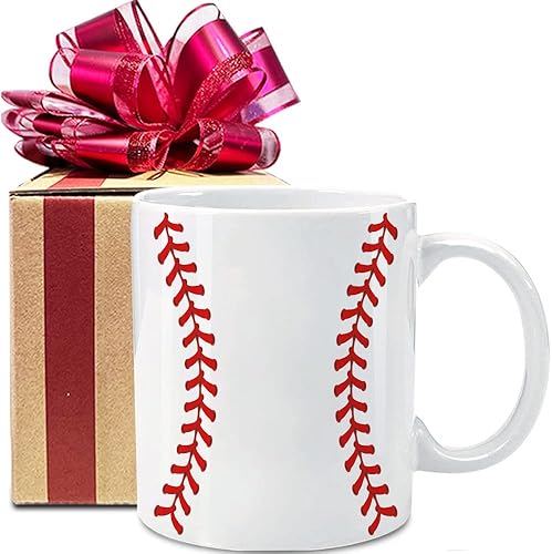 Dnuiyses Taza de béisbol novedosa para amantes del béisbol, mujeres, hombres, fanáticos de los deportes de béisbol, regalo de cumpleaños para