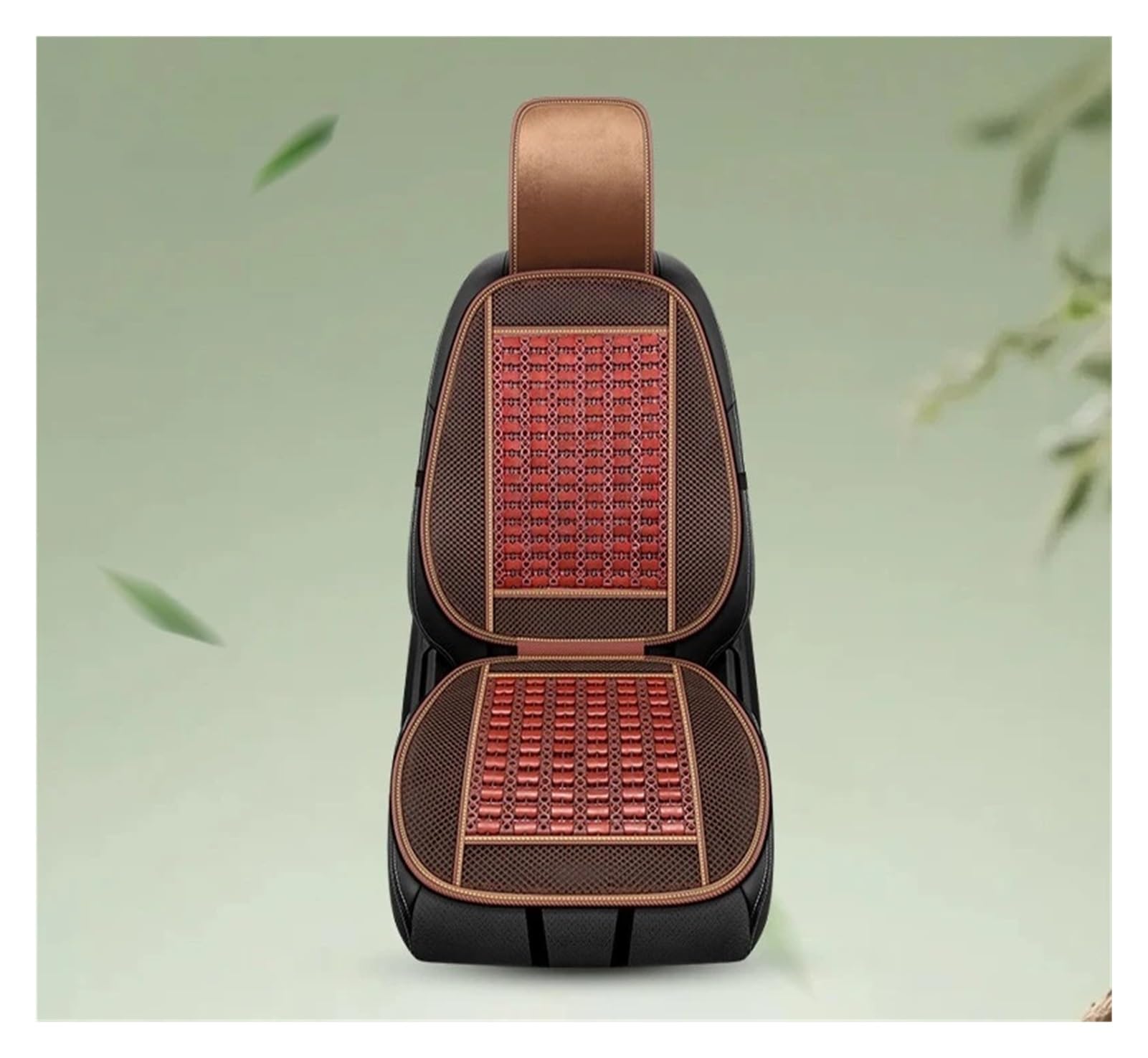 Hviyroi car seat cushion Car seat cushion summer general ice silk bamboo breathable cool(Red)