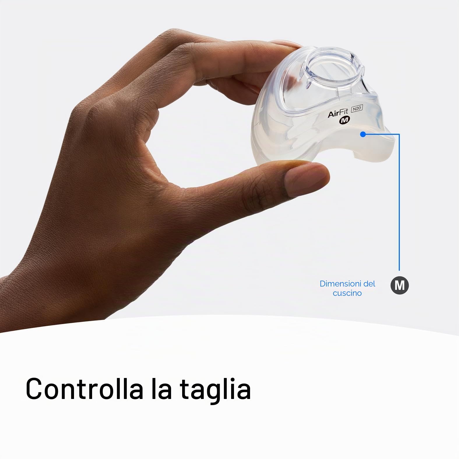 ResMed AirFit N20 - Cuscinetto per maschera nasale, misura media