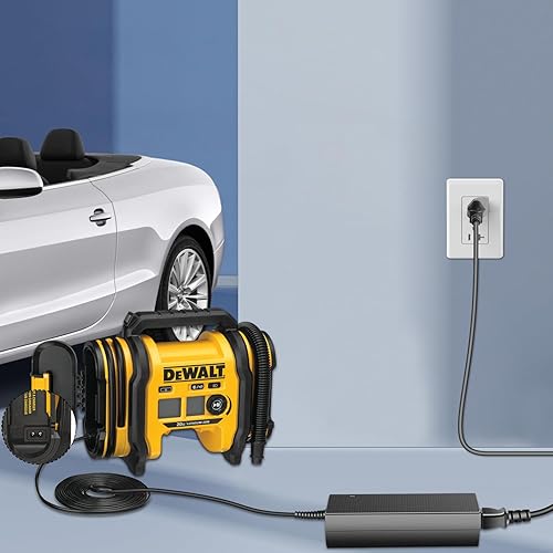Vista 2 de Fuente de alimentación de repuesto Dewalt N557514, adaptador de corriente de CA HKY para compresor Dewalt compatible con inflador de neumáticos