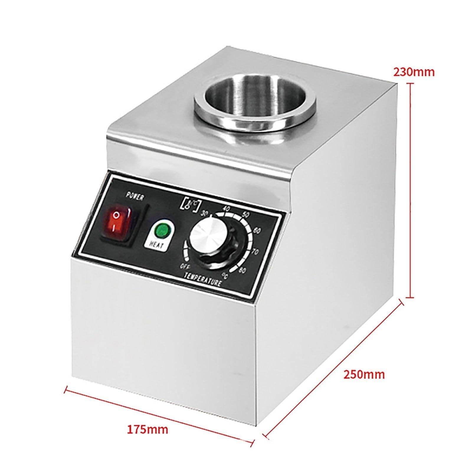 Calentador Eléctrico De Salsas Y Condimentos, con Control Preciso De Temperatura (30-85 °c), Ideal para Restaurantes, para Queso Nacho, Caramelo, Chocolate, Sirope 1Can