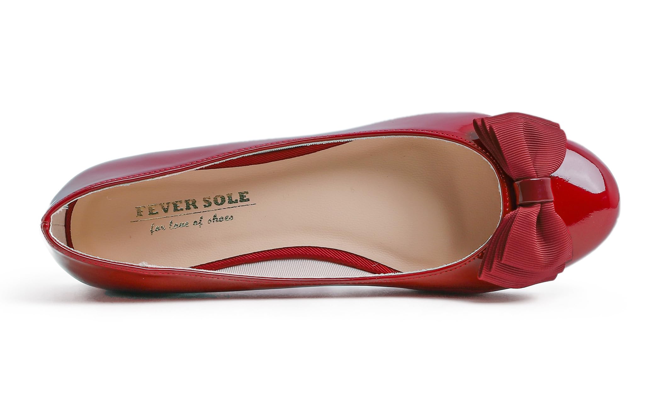 Feversole Women's Fashion Bow Round Toe Ballet Flat,Ballerine à Bout Rond à Mode nœud Papillon Femme