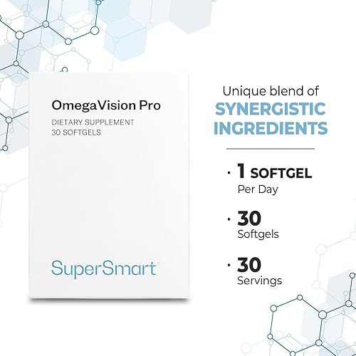 Miniatura 4 de Supersmart OmegaVision Pro - Vitaminas para los ojos patentadas con luteína FloraGLO, OPTISHARP zeaxantina, Omega 3 (DHAEPA), suplemento ocular