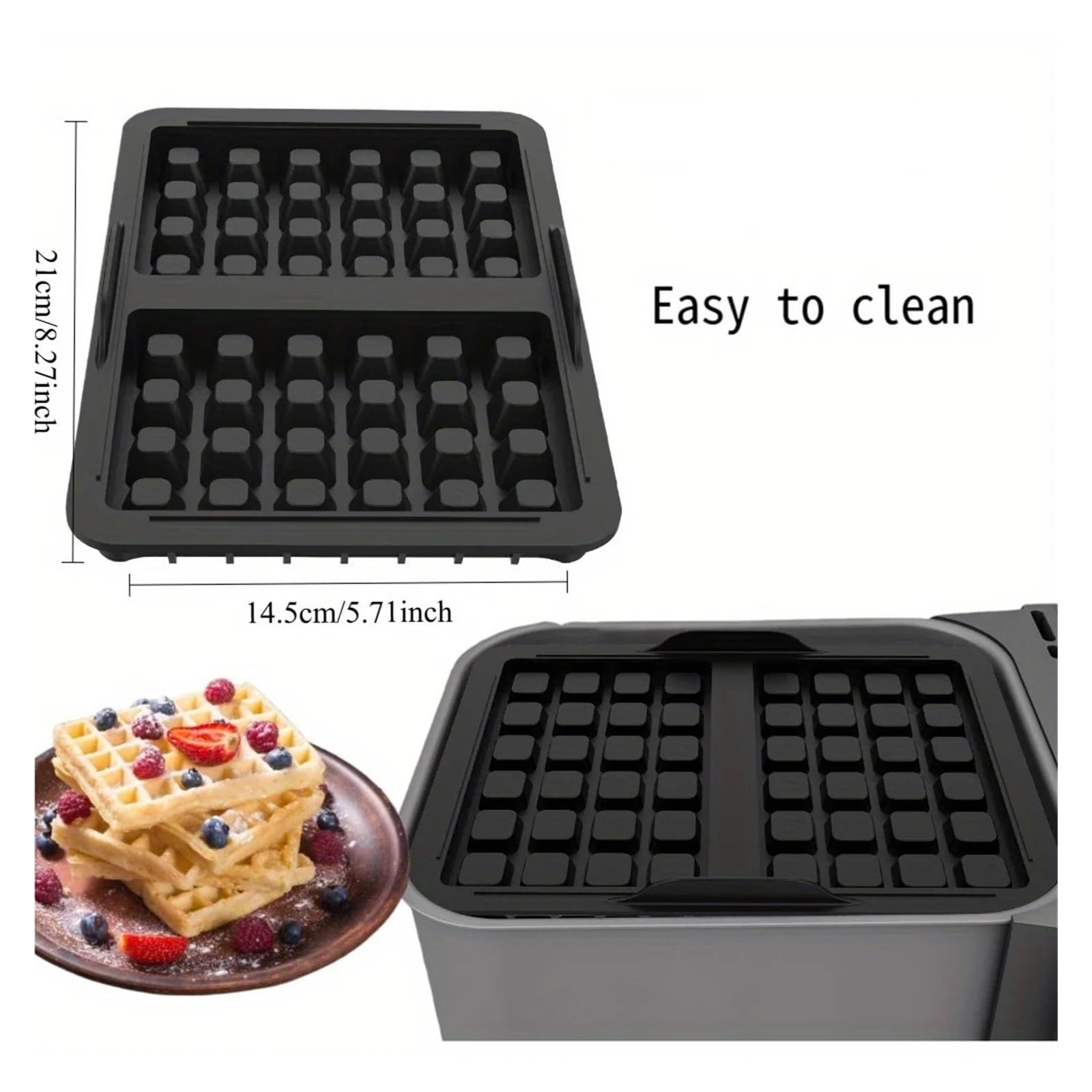 Wiederverwendbare Silikon-Luftfritteuseneinlage mit Antihaftbeschichtung, kompatibel vielseitigem Zubehör for verschiedene Unterlage(2pcs)