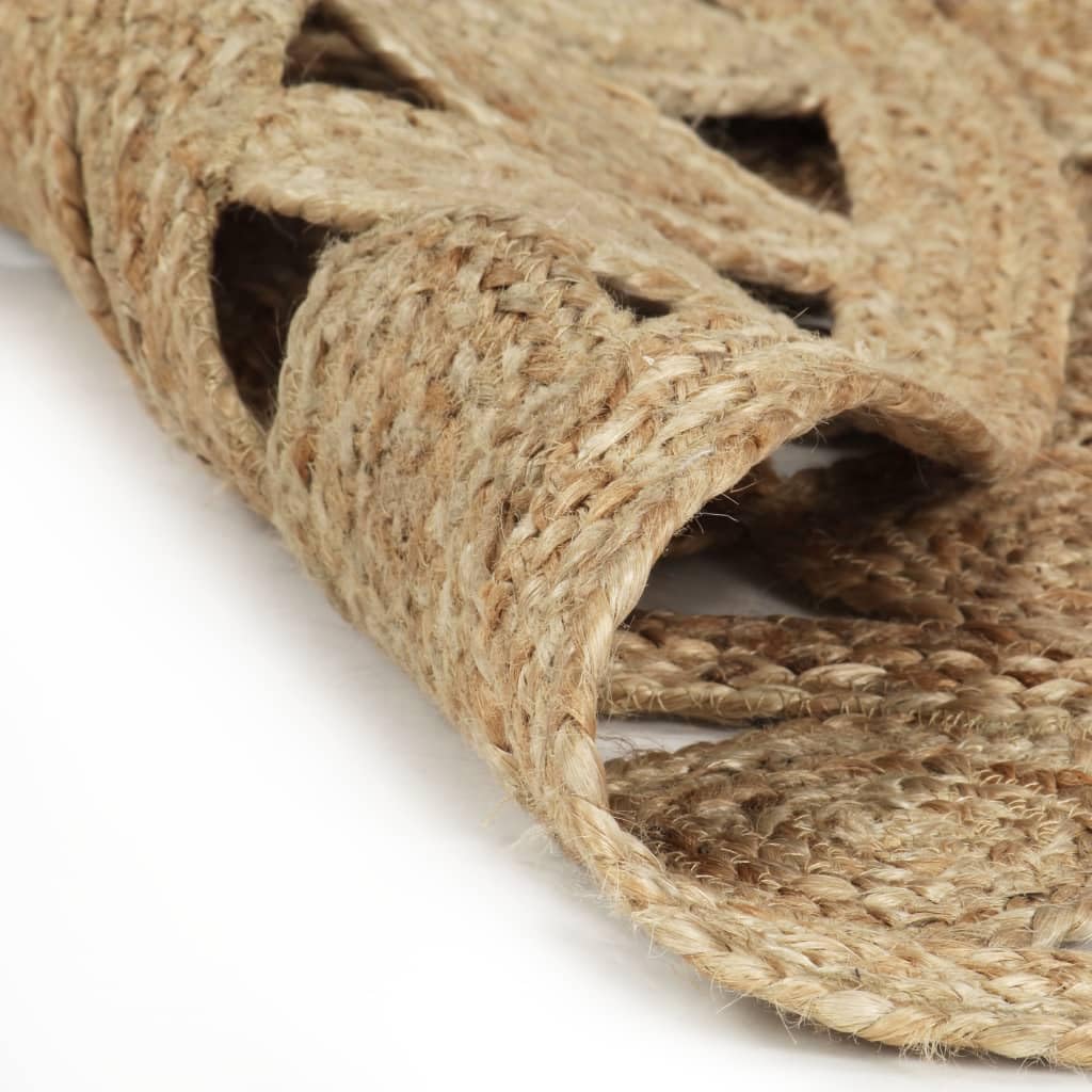 Tapis de jute tressé à la main, 120 cm, revêtement de sol, en fibre naturelle, pour décoration de salon, chambre à coucher