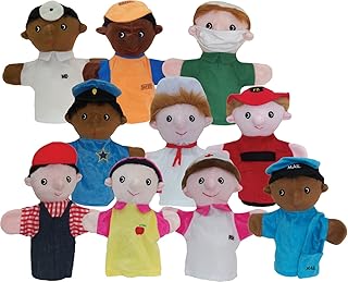 Get Ready Kids Multicultural Community Helper Career Puppet Set of 10