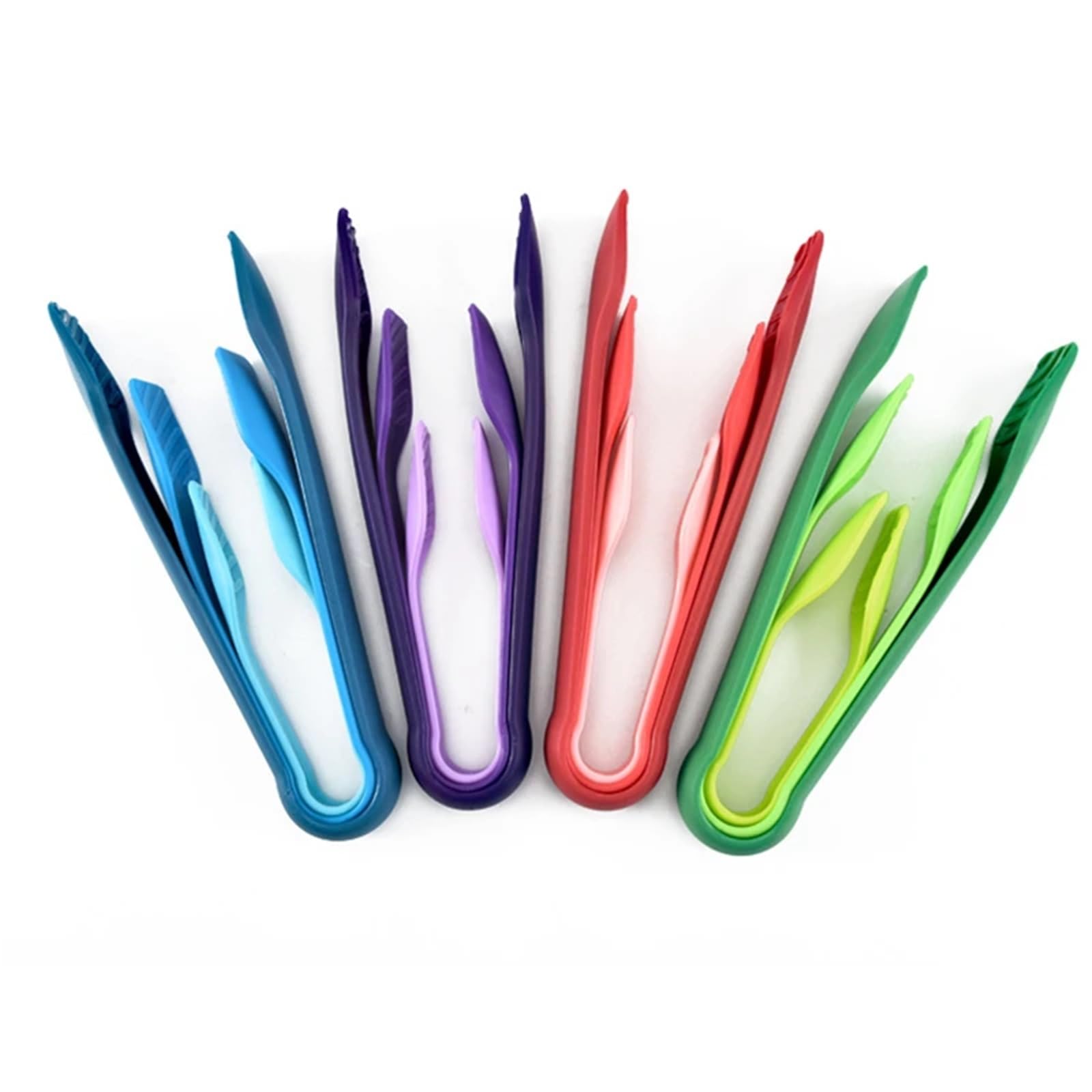 Ensemble De Pinces Pince alimentaire antidérapante, pince à pain en plastique, pince de service à salade, pince de cuisine, outils de barbecue, accessoires 3 pièces/ensemble Pour La Cuisine(Red)