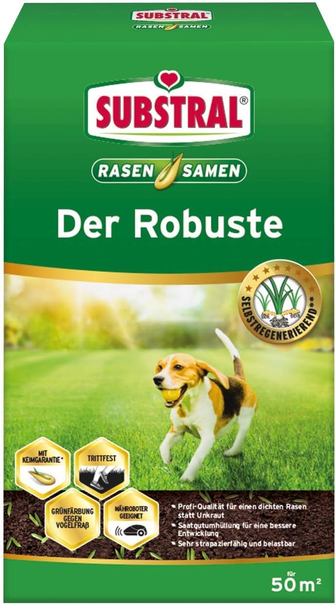 Substral Rasensamen Der Robuste Sport - und Spielrasen Einzigartige Strapazierrasen - Mischung 1kg für 50 m²
