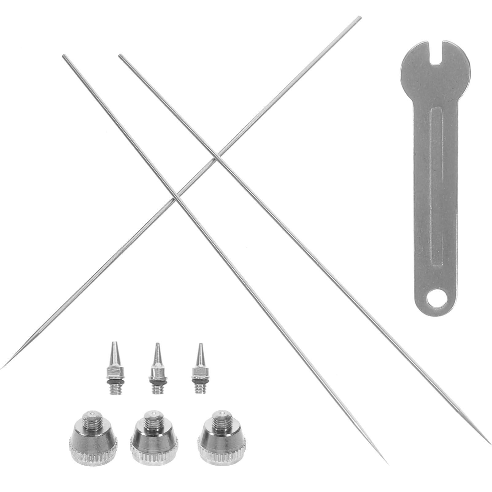 Lurrose 3 Set di Ugelli di Ricambio per Aerografo Ugello E Cappuccio per Ago per Spruzzatore Aerografo