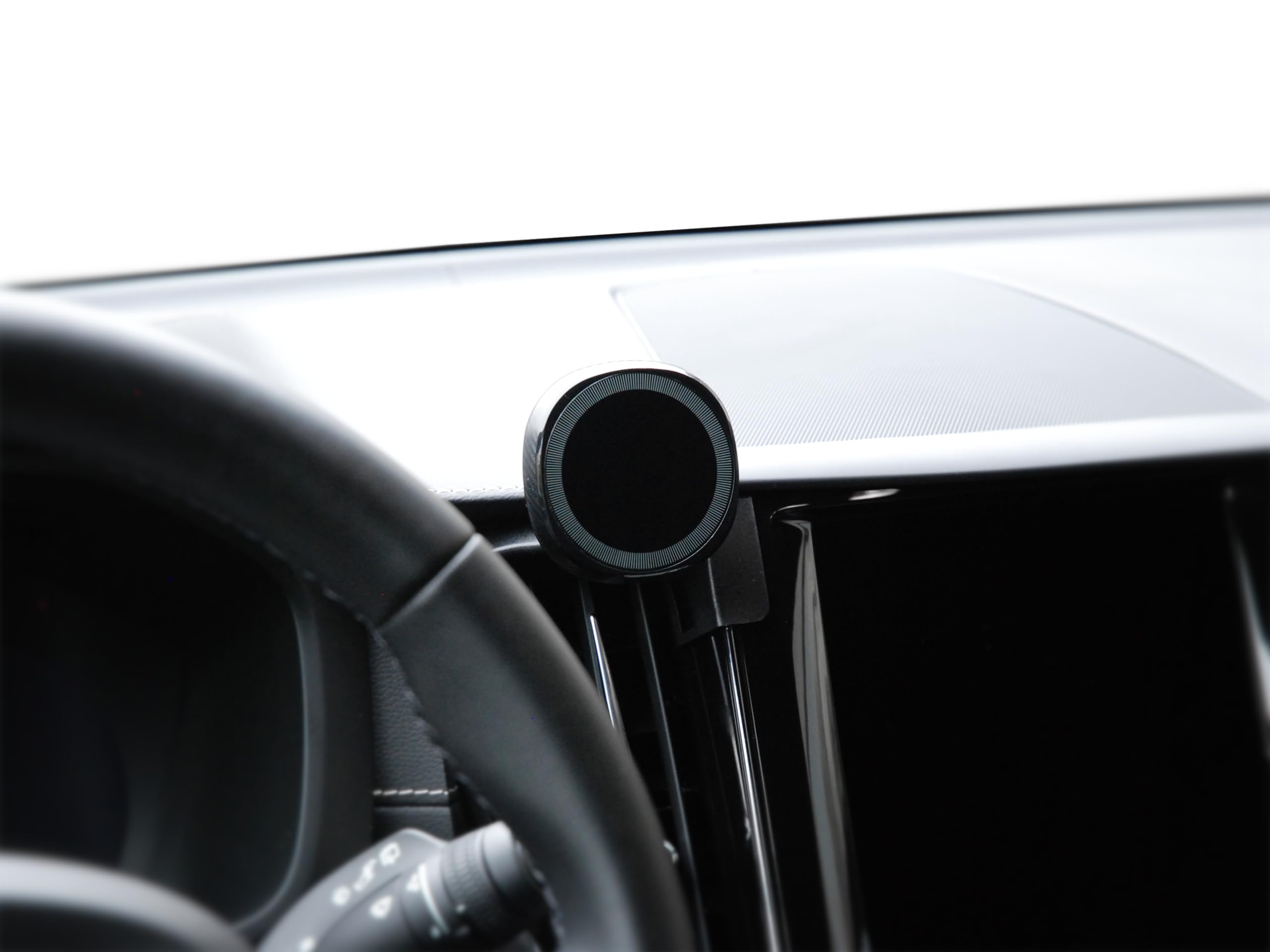 Supporto magnetico per cellulare con funzione di ricarica, compatibile con Volvo XC60 (2017 – 2025), auto I 360° 15 W, ricarica rapida senza fili, nero magnetico, per Volvo XC60 II