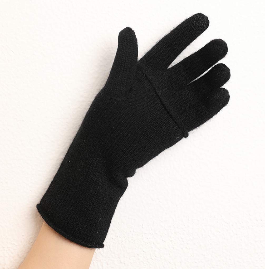 Set Guanti Cashmere Touchscreen Da Donna in Cachemire 2 Pezzi Manicotti E Scaldabraccia