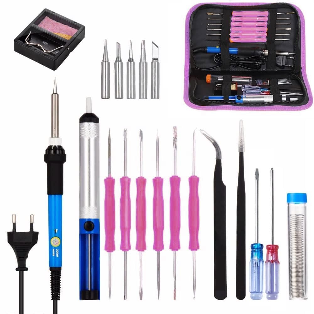 QUICK SENSE Adjustable Temperature Soldering Iron Kit With Accessories Corded Electric Desoldering Pump And Carry Bag For (Pack of 18 Pcs) (B0CYCGDMGL) Amazon Price History, Amazon Price Tracker