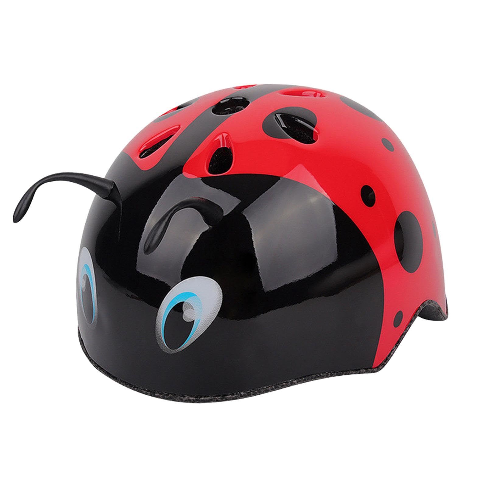 kowaku Marienkäfer Kinder Fahrradhelm Stylischer Kopfschutz für Kleine, m Sport & Freizeit