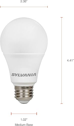 Miniatura 7 de SYLVANIA - Bombilla LED A19, 12 W, equivalente a 75 W, 13 años, regulable, 1100 lúmenes, 2700 K, blanco suave, 1 paquete (74685)