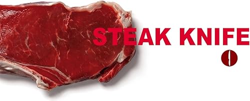 Miniatura 2 de Juego de cubiertos de acero inoxidable ultraafilado, cuchillos de cena de 6 piezas para cocina dentados (arco iris)