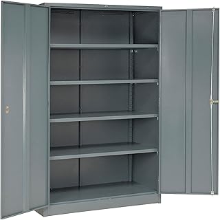 Global Industrial Assembled Storage Cabinet, 48x24x78, Gray