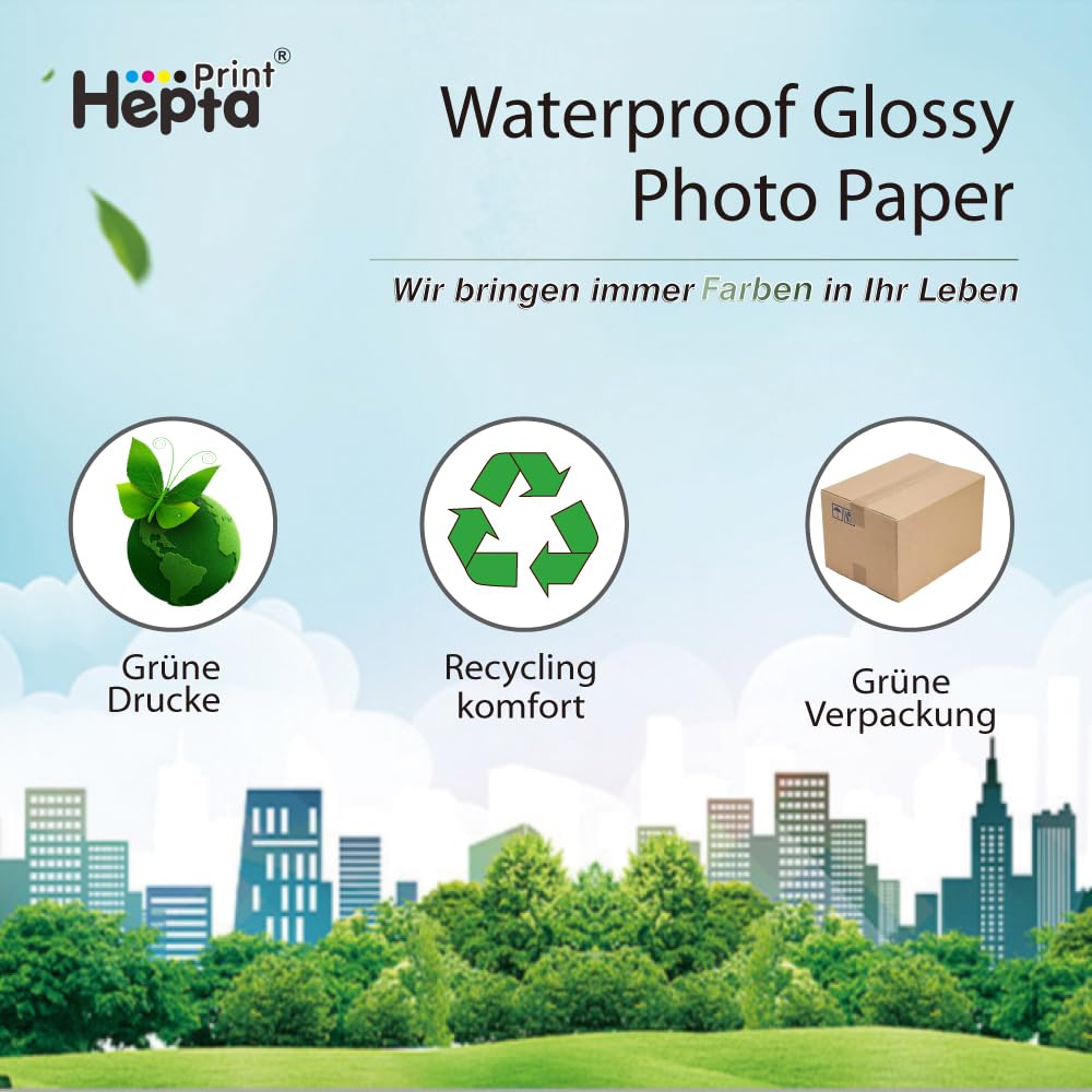 A4 Inkjet Fotopapier Glänzend Selbstklebend 100 Blatt Sticker Papier für Fotos,Etiketten, Aufkleber Wasserfest für Tintenstrahldrucker InkJet Fotoqualität Druck