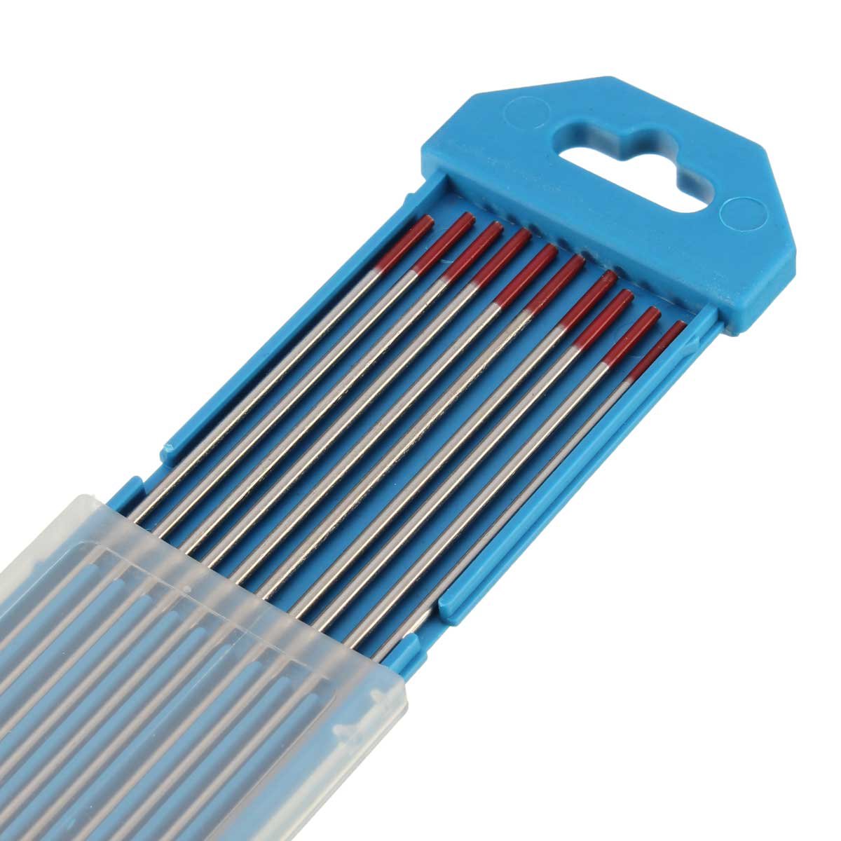 10pcs 2,0% tige de tungstène tigré thorié assortie 1/16 "x 7" pointe rouge