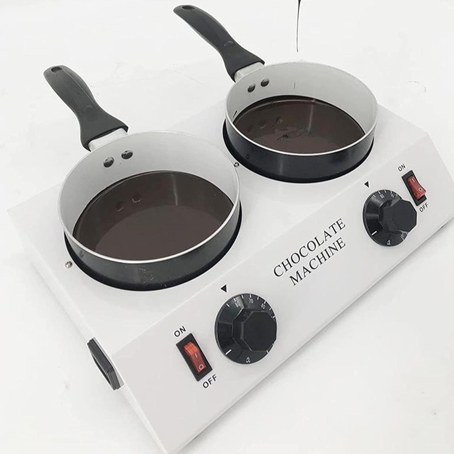 Chocolate Melting Oven Electric Heating Chocolate Melting Tempering Machine Adjustable Temperature Cheese Melting Oven Double Pot Chocolate Melter Machine Capacity for Melting Chocolate