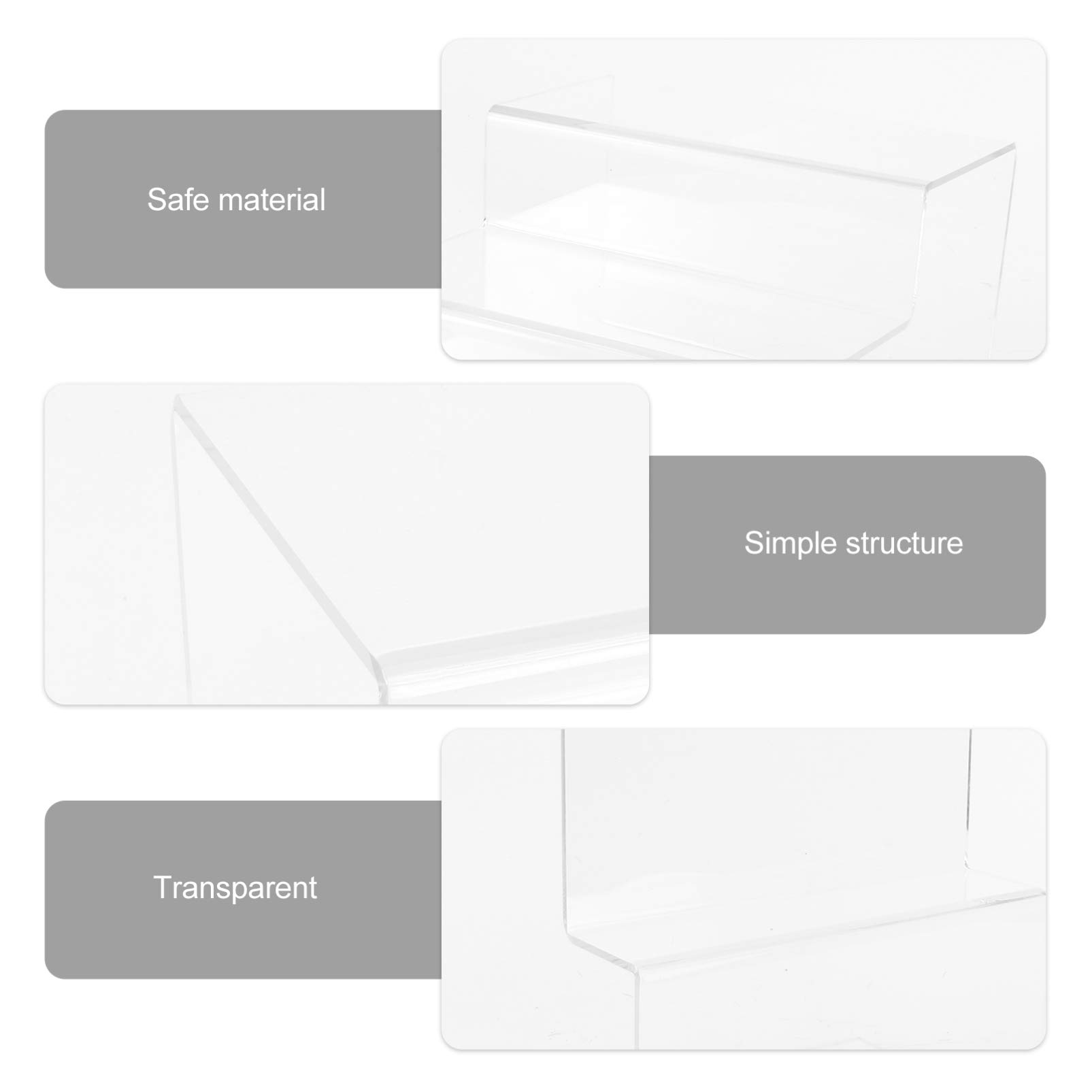 Holibanna 3-Layer Acrylic Display Holder for Shoes Vertical Shoe Rack Storage Rack Display Stand Bag