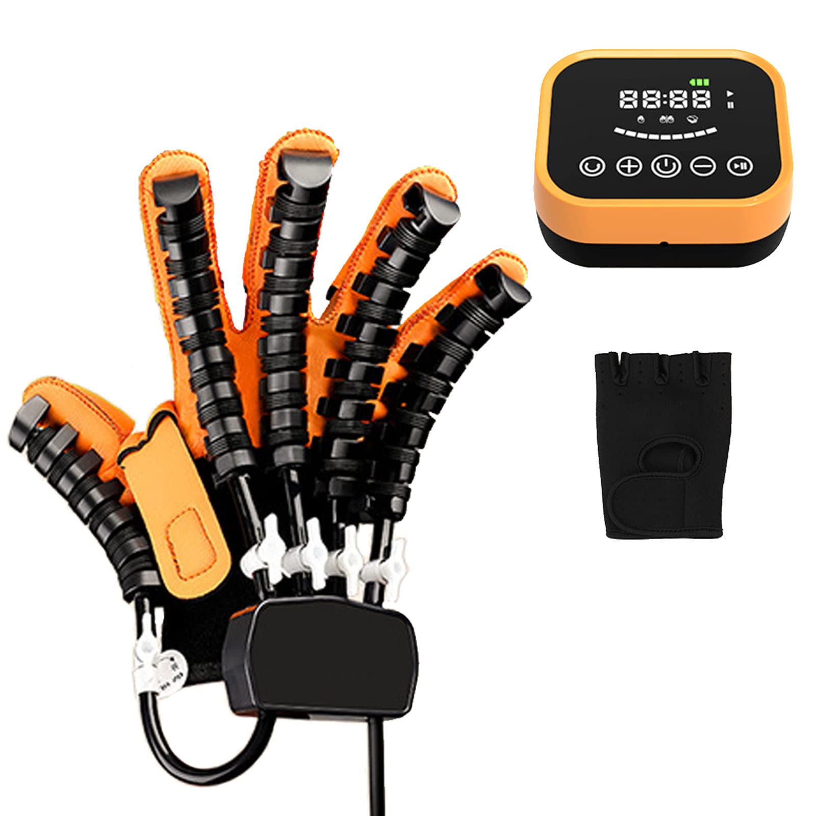 Guantes de Robot de rehabilitación, Ejercicio de extensión de Dedo para Pacientes con hemiplejía de accidente cerebrovascular para Resolver la rigidez de los Dedos,LeftHand-XXL