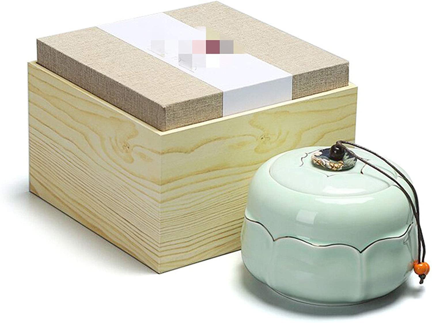 GFJryET Ceramic tea caddies, Celadon Sealed Jar Home Ceramic Tea Caddy for Kitchen(Green)