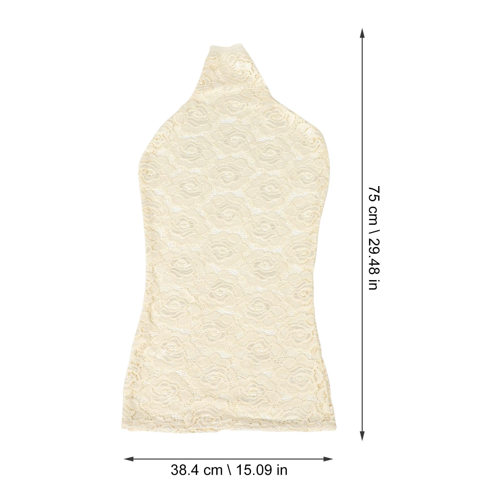 Housse de Mannequin Demi-Corps Légère et Flexible en Dentelle Élégante pour Affichage D'accessoires et Bijoux pour Robe Féminine