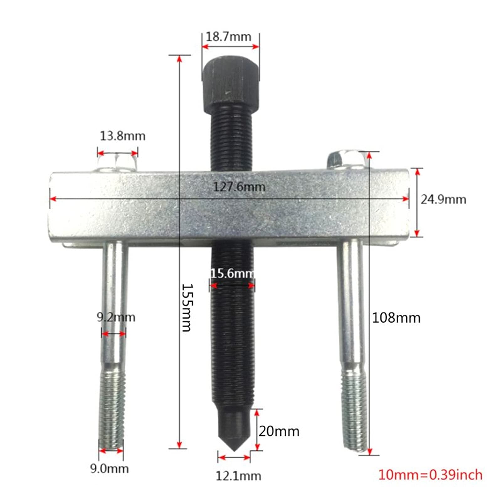 Dispositivo de elevación Independiente Extractor de Engranajes y poleas de 1-4/5" a 4-4/5" Extractor de cojinetes de cigüeñal Herramientas de Mantenimiento automotriz F19A