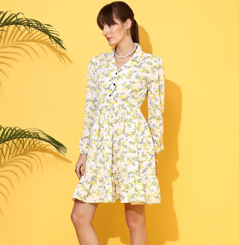 Image of Sheetal Associates Women's Casual Full Sleeve Crepe Shirt Dress