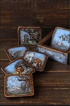 Amazon.co.jp: 確認画像ロシア雑貨『霧の中のハリネズミ』木製