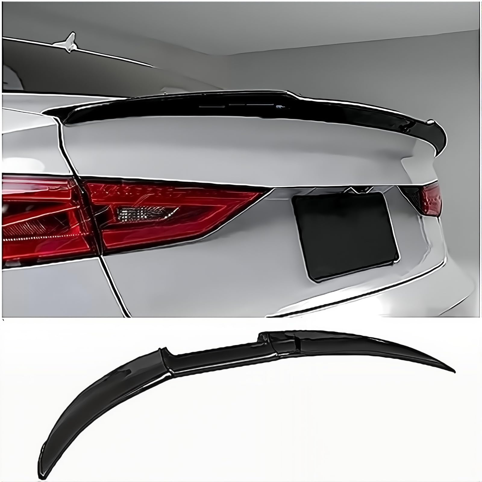 KKJZFRDCR Car Rear Spoiler for Dacia Bigster Full Hybrid 155 2024 ABS Plastic Trunk Boot Lip Spoilers Tail Wing Body Kit Modification Decoration Accessories,A Sedan