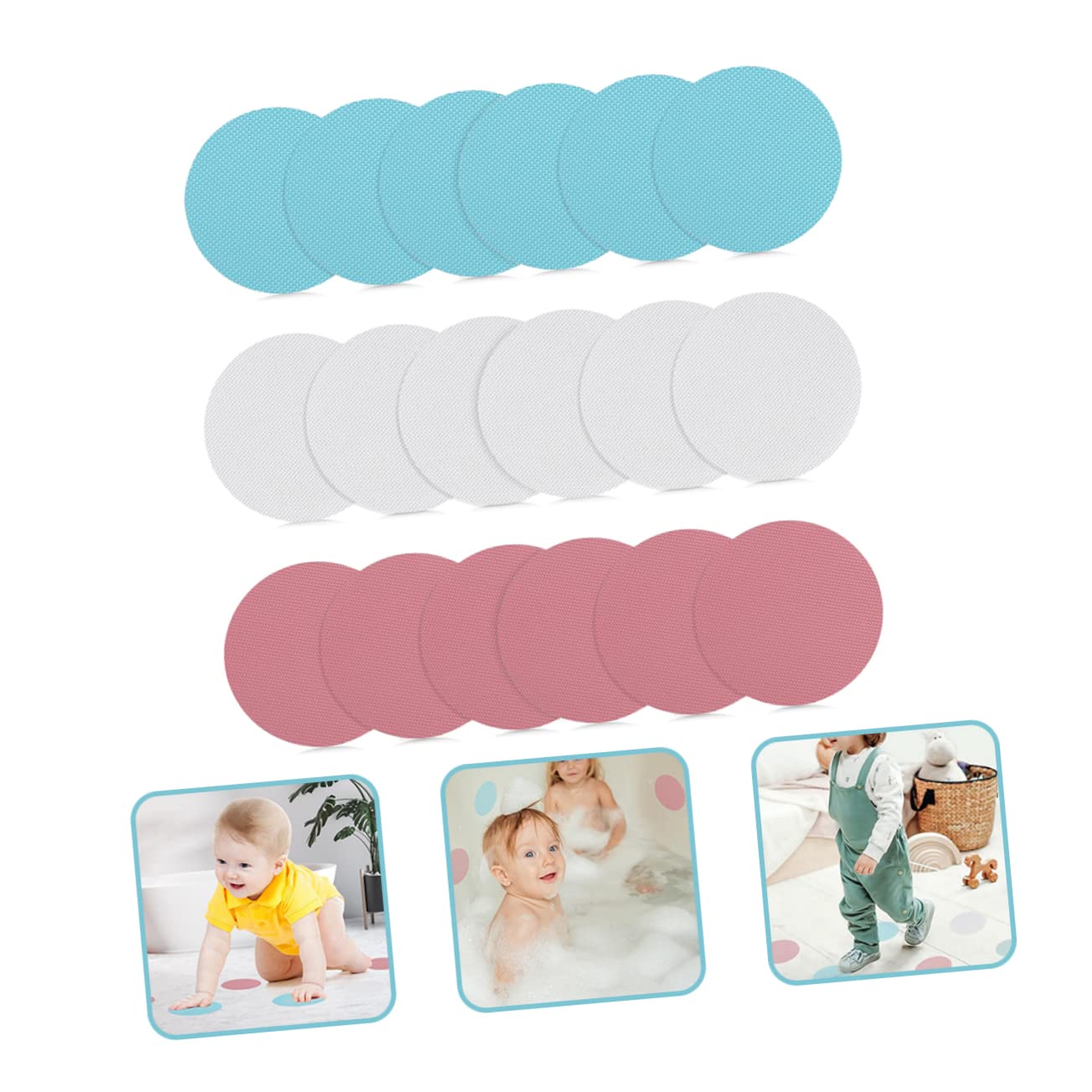 Alipis 54 Piezas Baño Pegatinas Antideslizantes Pegatinas De Botellas De Agua para Niños Pegatinas para Niños Pequeños De 2 a 4 Años Pegatinas Redondas Impermeable Peva Bañera Pegatinas