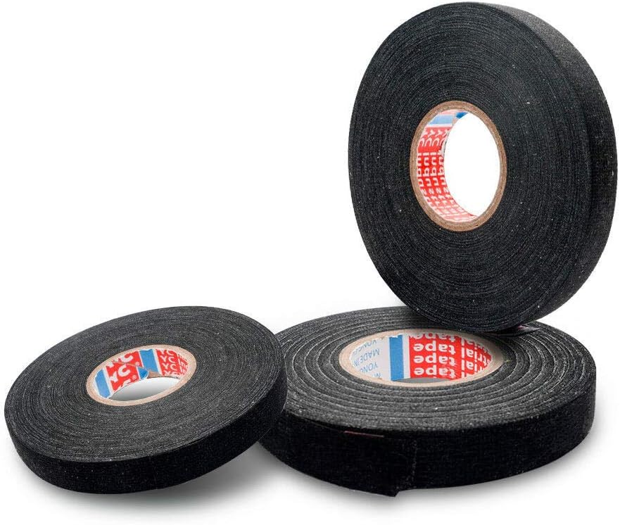 3 Rolls Wire Loom Harness Tape Adhesive Wiring Cloth Tape 15mm x 25mm