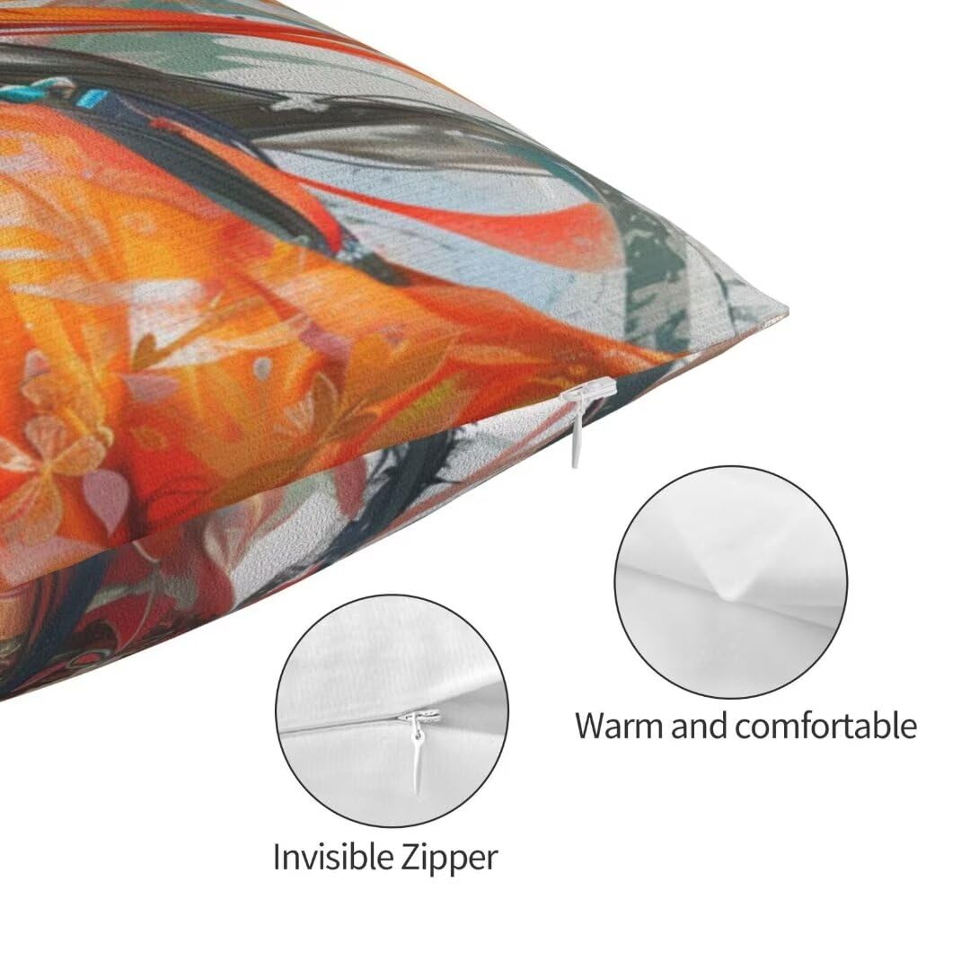 Kissenbezug 60 x 90 cm Anime Kissen, Sofakissen Superweicher Kopfkissenbezug Dekorative Kissenbezüge (2er Set) Kissenhülle mit ReißVerschluss Deko Kissen für Couch Wohnzimmer Schlafzimmer Drache J371