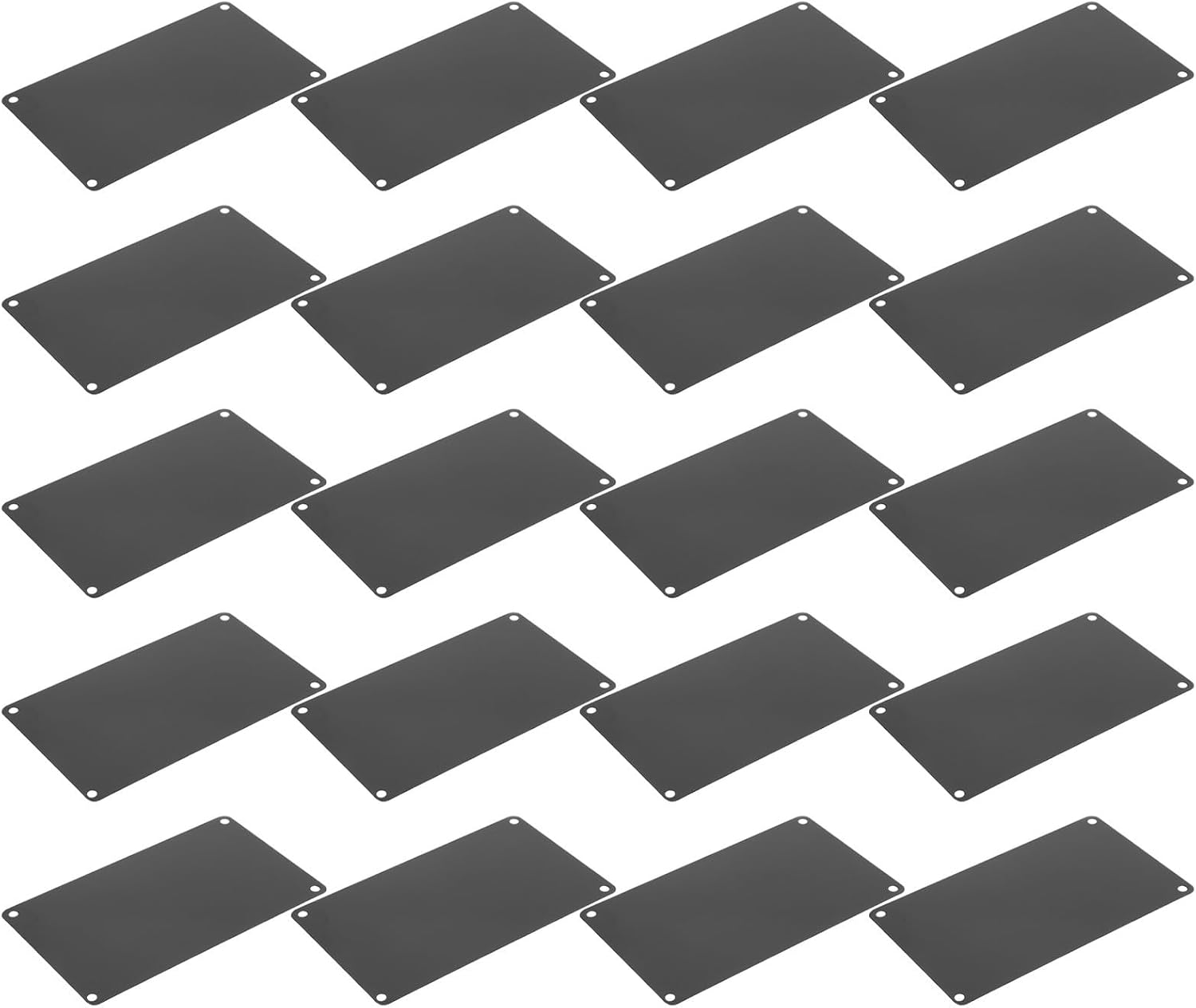 20pcs Black Aluminum Engraving Plate for Engraving 3.54x1.97 Inch Rectangle Name Plaque with Permanent Marking and Enhanced Visual Contrast Suitable for Outdoor and Cnc Machine