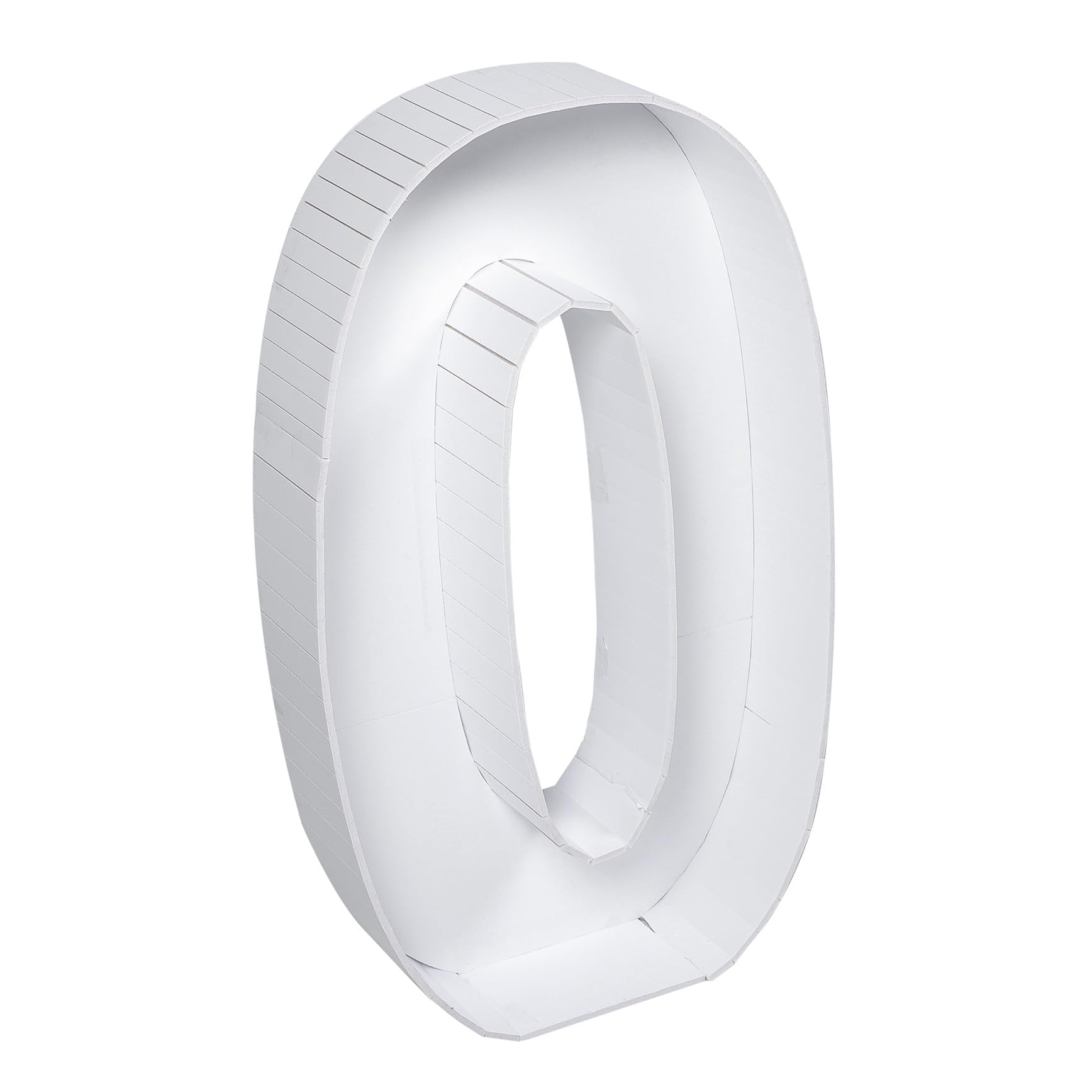 ibasenice Support de Chiffres en Ballon Réutilisable Forme 0 en Ps Blanc pour Décoration Facile de Fête Anniversaire Garçon et Filles et Baby Shower