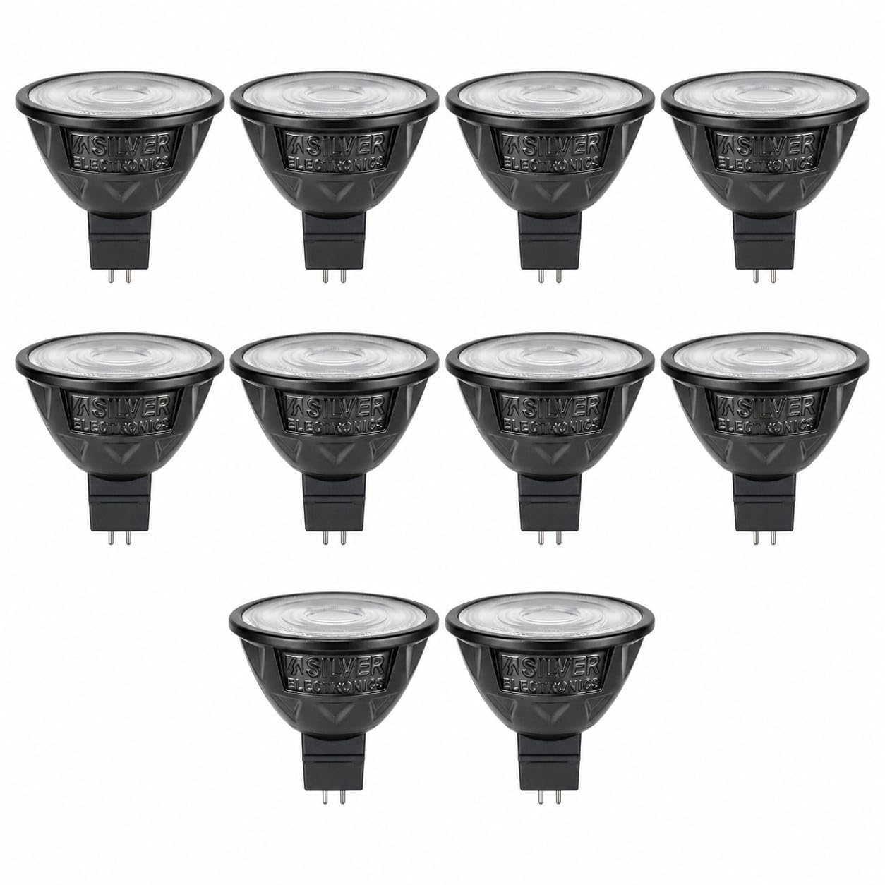 Pack x10 Bombilla LED GU5.3 Dicroica Luz Cálida 5000K 6.5W CRi97 900lm