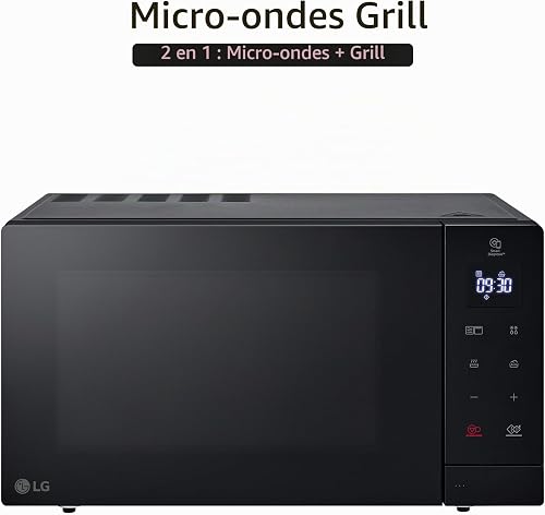 LG MH7032JAS NeoChef Forno a Microonde con Grill 30 litri, Potenza 900W, Rivestimento EasyClean Facile e Veloce da Pulire, Scongelamento, Ricette, Timer e Orologio, Smart Diagnosis, Nero - 3