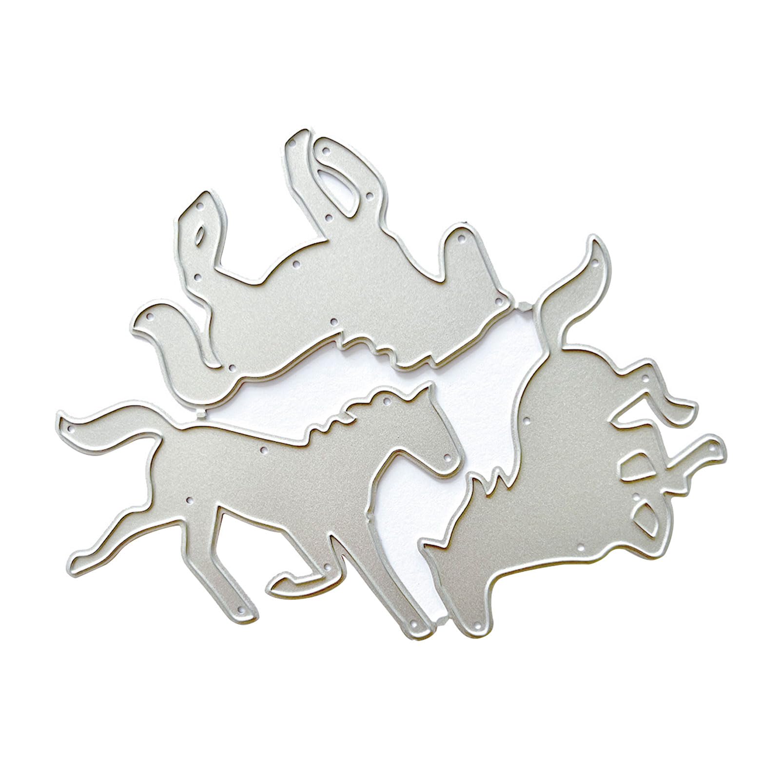 hogtnd Metal Cutting Dies Horse Embossing Stencil Cutting Dies for Card Making Scrapbooking Paper Craft Template Handmade Shape Metal Cutting Dies for Scrapbooking