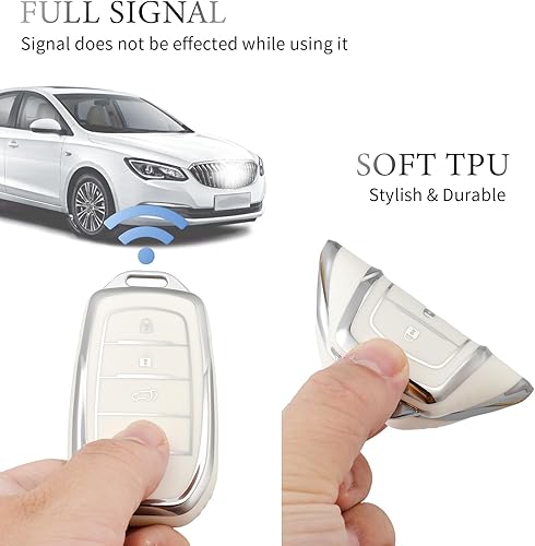 Miniatura 5 de OFFCURVE Funda para llavero Toyota, funda para llave de automóvil para Toyota Land Cruiser Venza RAV4 Prime Hilux Highlander Camry 4Runner