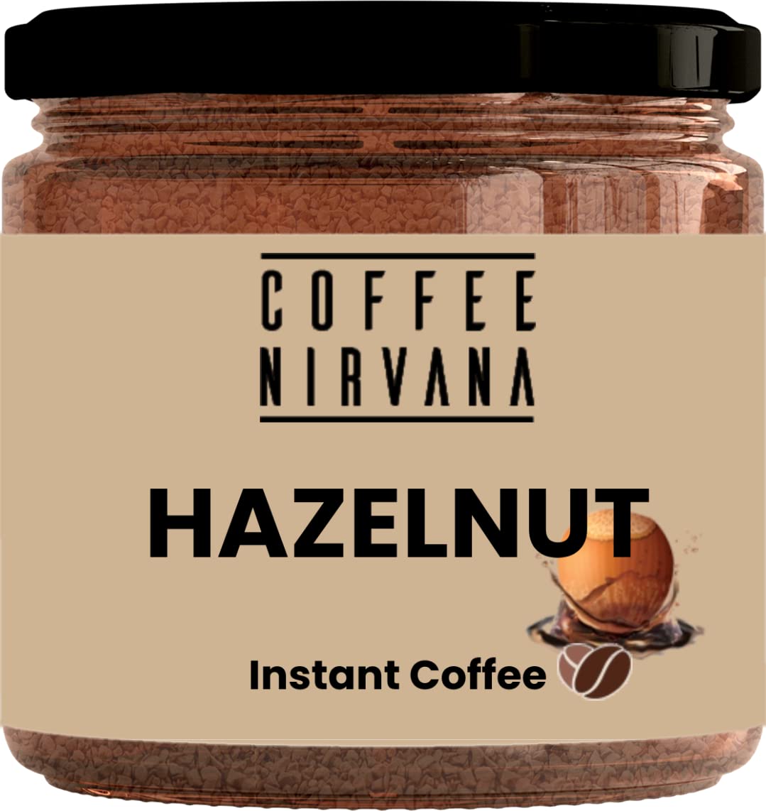 Coffee Nirvana Instant Coffee, Freeze Dried, Hazelnut Flavour, 70 g