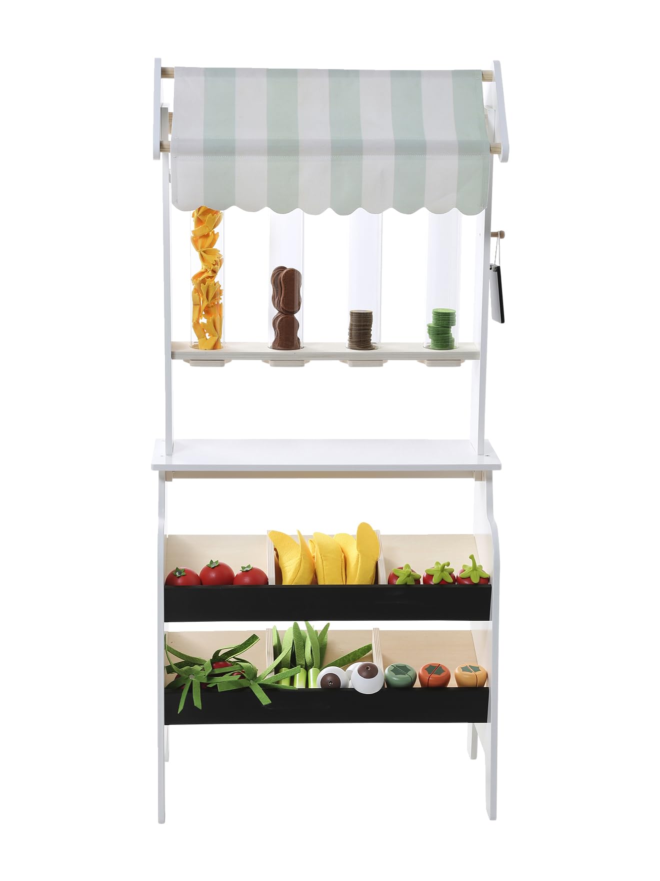 VERTBAUDET Jouet Marchande Fruits Et Légumes en Bois FSC Beige TU