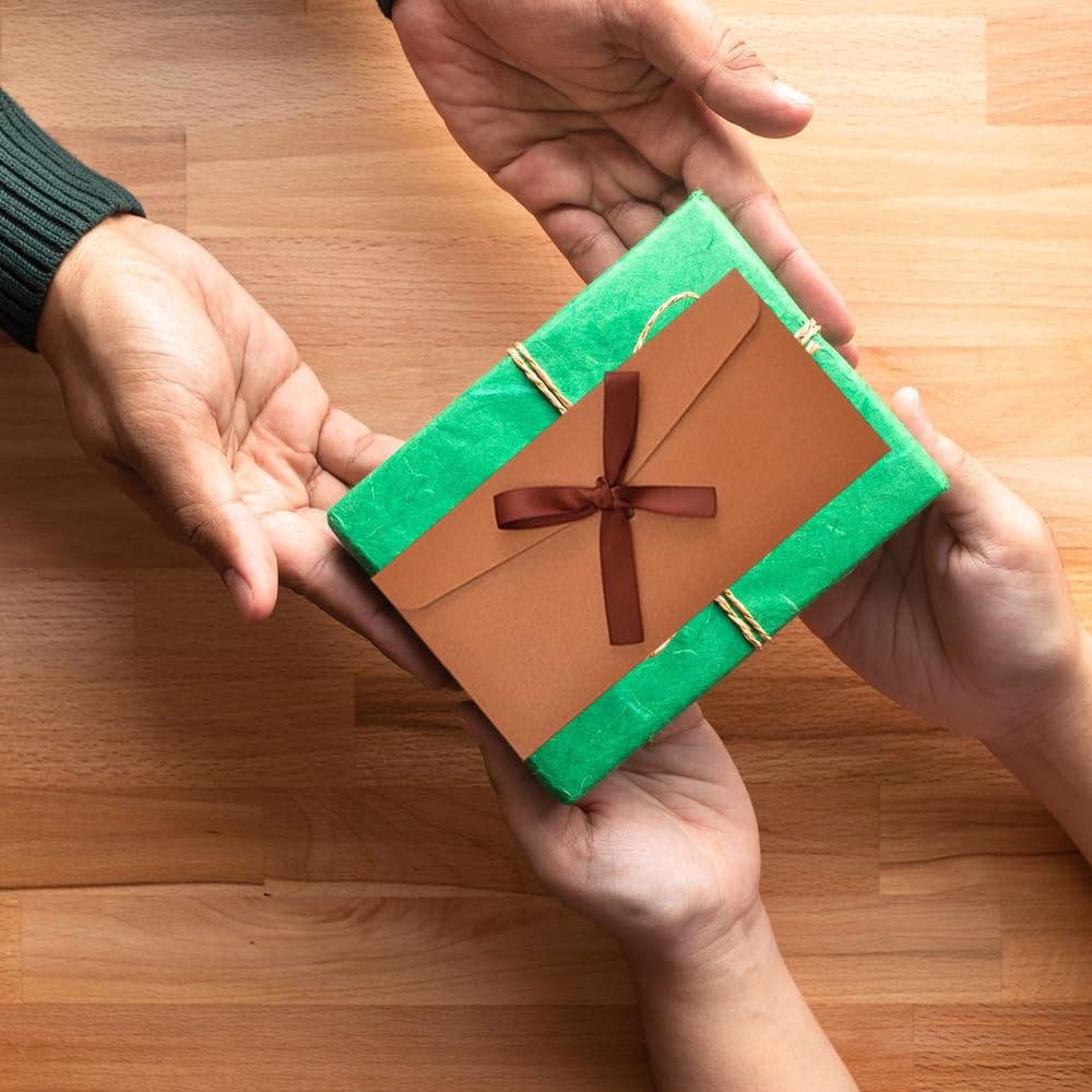 Buste Lettera Colorate con Nastri 12 Pezzi Kraft per Inviti Matrimonio Carte Regalo