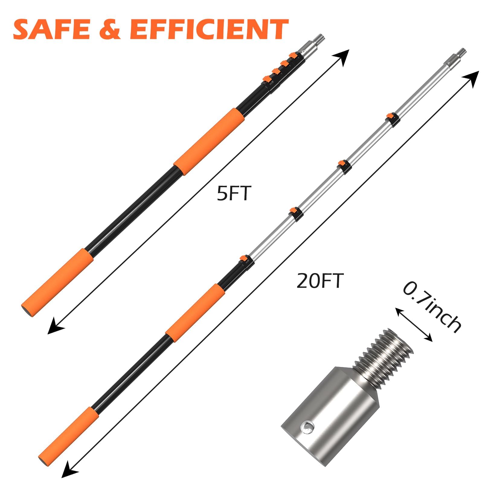 AgiiMan 26FT Reach Telescoping Pole