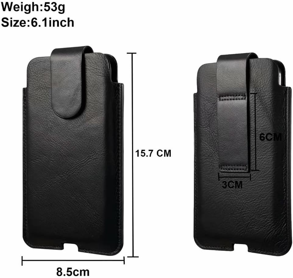 Genuine Leather Case Thin Soft Mobile Phone Waist Belt Clip Bag Men Vertical Waist Belt Clip Case Holster