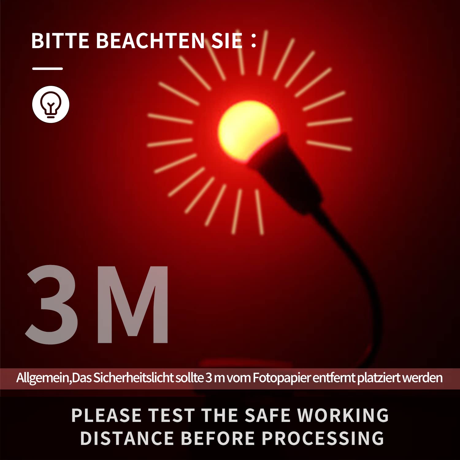 eTone Dunkelkammer-Lampen Safe Light Red Bulb Sicherheitslampe für Film-Foto-Negativ-Entwicklung